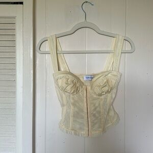 Tiger mist yellow corset top NWOT